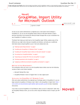 Novell GroupWise Utilities  Quick start guide