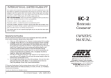ARX EC-2 Owner's manual