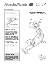 NordicTrack E 5.7 User manual