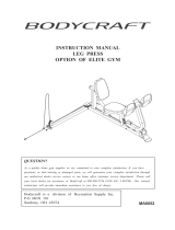 BodyCraft Elite Leg Press 6052 V1 Owner's manual