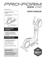 Pro-Form 325 CSE User manual