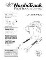 NordicTrack Reflex 4500 Pro Treadmill User manual