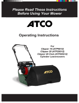 Atco Clipper 16 40cm Cylinder Lawnmower Operating instructions