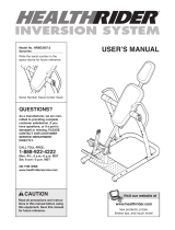 HEALTH RIDER Revitalize 2.0 Inversion Bench User manual
