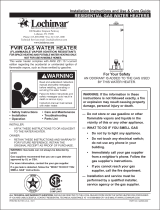 Lochinvar RESIDENTIAL GAS WATER HEATERS Use and Care Manual with Installation Instructions