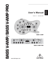 Behringer Bass V-Amp Pro User manual