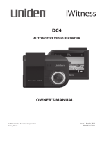 Uniden iWitness DC4GT Owner's manual