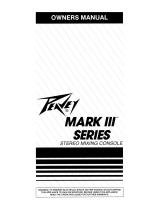 Peavey Mark III Series Mixing Console User manual
