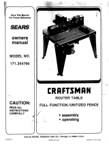 Craftsman 171.254790 Owner's manual