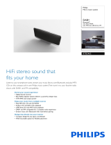 Philips BTB2465 Compact Flat HiFi Music System User manual