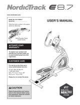 NordicTrack E 8.7 User manual