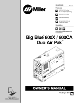 Miller BIG BLUE 800CA DUO AIR PAK Owner's manual
