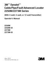 3M Dynatel™ Locator, ULTRA ADVANCED CABLE/PIPE LOCATOR US UTIL 3W 2250M-UU3W-RT User manual
