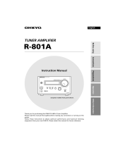 ONKYO R-801A User manual