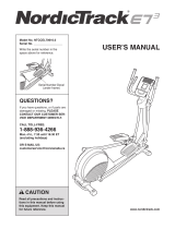 NordicTrack E7.3 Gw Elliptical User manual