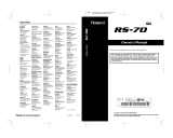 Roland RS-70 Owner's manual
