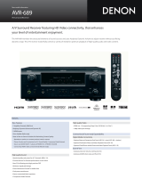 Denon AVR-689 Quick start guide