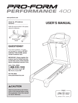 Pro-Form PERFORMANCE 400 User manual