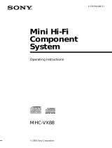 Sony MHC-VX88 Operating instructions