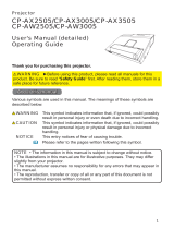 Hitachi CP-AX3505 User manual