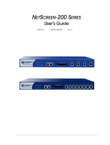 Juniper Networks NETSCREEN-200 SERIES User manual