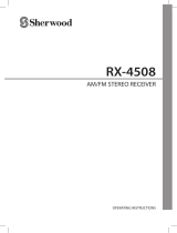 Sherwood RX-4508 Owner's manual