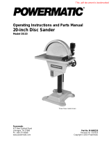 Powermatic DS20 Disc Sander, 2HP 1PH 230V User manual