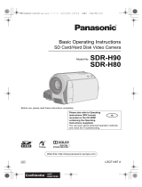 Panasonic SDRH80 User manual
