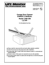 Chamberlain LiftMaster 1280-298 Owner's manual