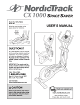 NordicTrack Cx 1000 Elliptical User manual