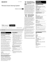 Sony RDP-X30iP Operating instructions