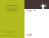 Wolfgang Puck CCFP0010 Cafe collection User guide