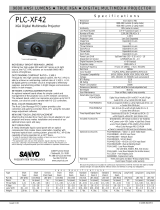 Sanyo XF42 - PLC XGA LCD Projector Quick start guide