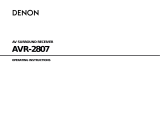 Denon AVR-2807 User guide