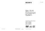 Sony MHC-GZR9D Operating instructions