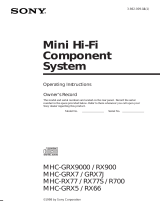 Sony MHC-GRX5 User manual