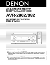Denon AVR-2802/982 User manual