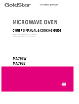 Goldstar MA795W Owner's manual