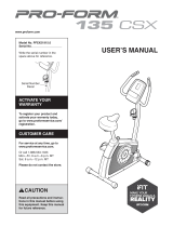 Pro-Form 235 CSX User manual