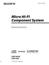 Sony CMT-HX30 Owner's manual