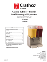 Crathco Standard Series Crathco® Classic Bubblers® – Double and Triple 5 Gallon Bowl Model Operating instructions