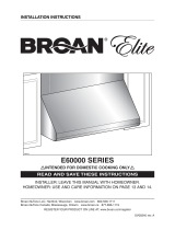 Broan E60E36SS User manual