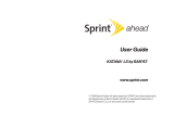 Sanyo Sprint Katana LX User manual