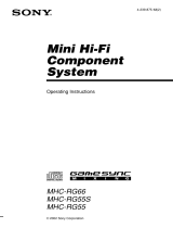 Sony MHC-RG55S User manual