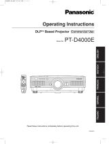 Panasonic Europe PT-D4000E User manual