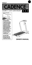 Weslo WLTL95541 User manual