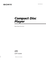Sony CDP-CX250 User manual
