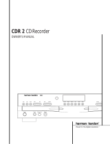 Harman Kardon CDR 2 User manual