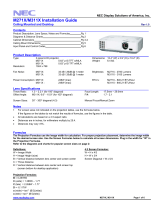 NEC M271X User manual