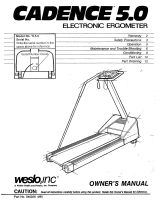 Weslo Cadence 5.0 Treadmill Owner's manual